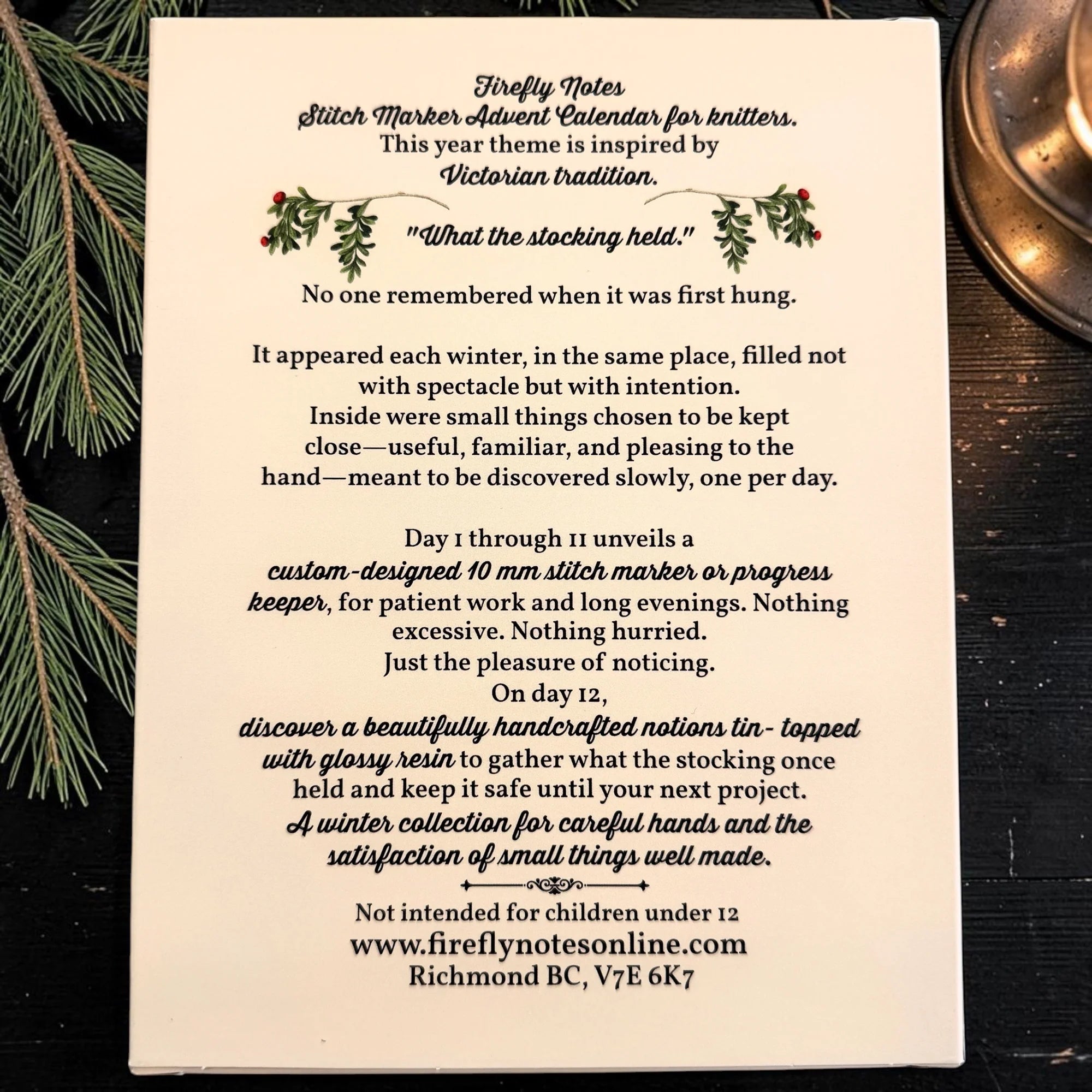 Firefly Notes 2026 Stitch Marker Advent Calendar –  What the Stocking Held