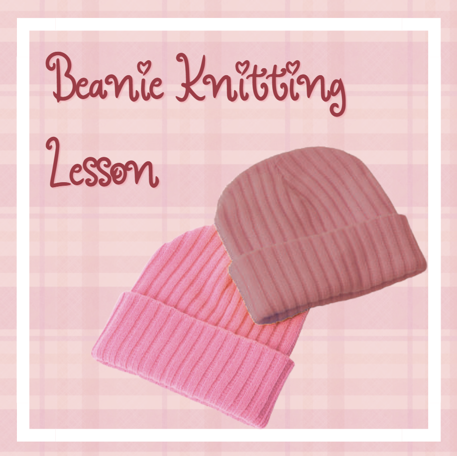 Beanie Knitting Lesson (2 Sessions - 2 Hours Each)